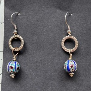 Blue dangle earrings